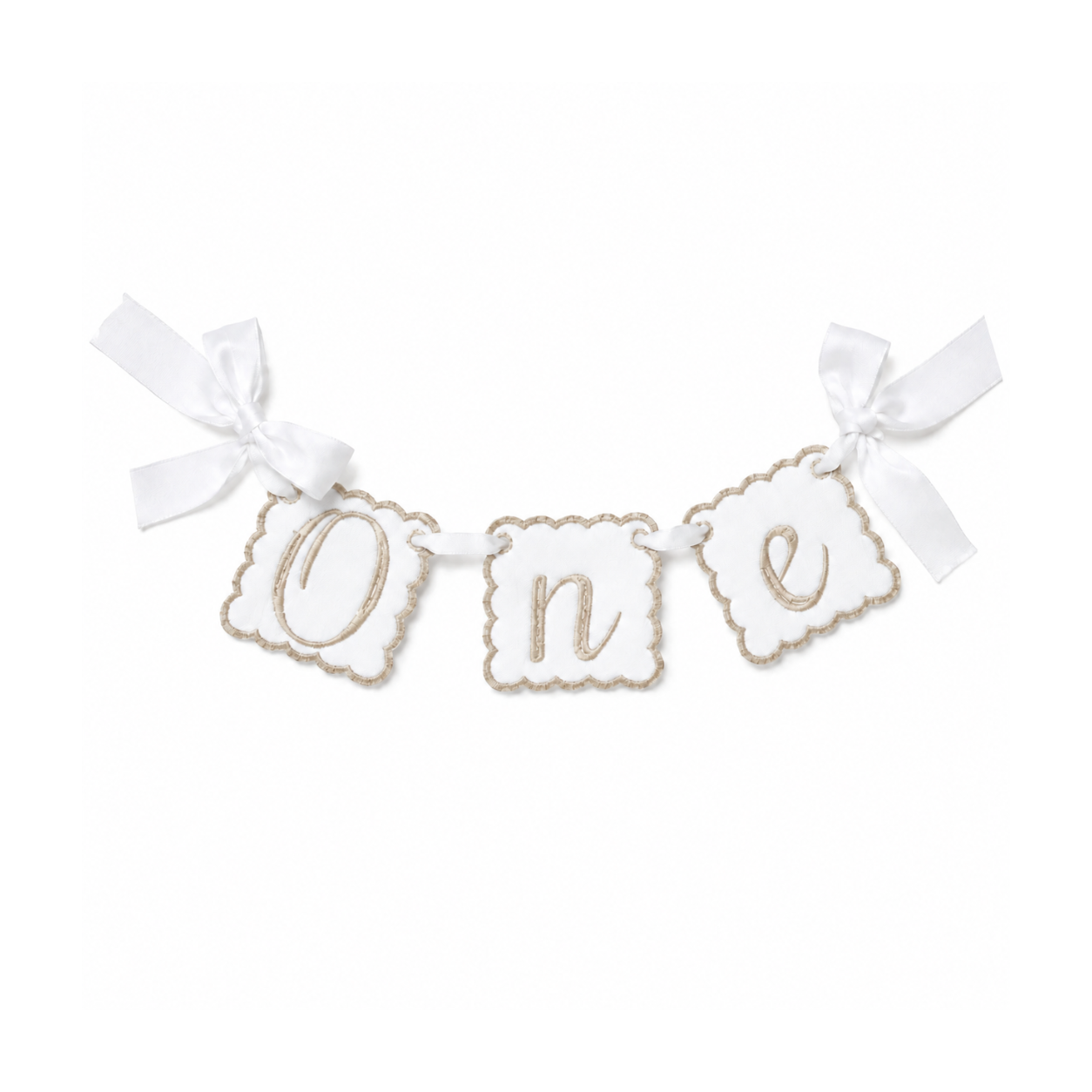 Classic Khaki One Banner | Heirloom First Birthday High Chair Banner