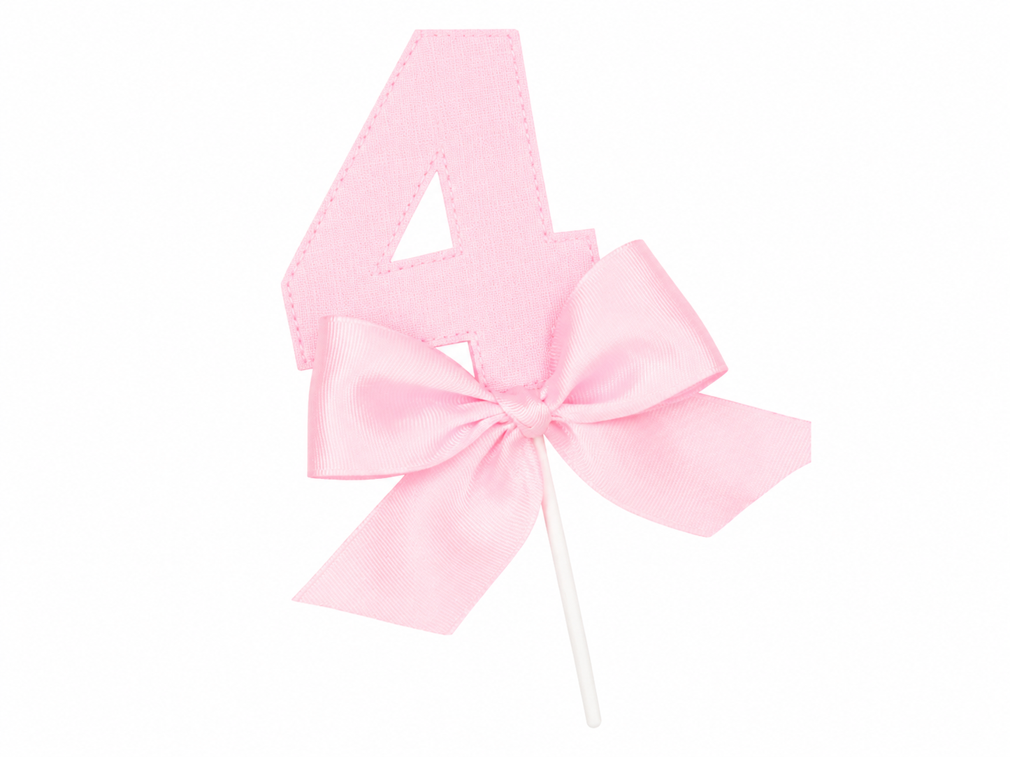 Classic Pink Bow Cake Topper | Heirloom First Birthday Keepsake