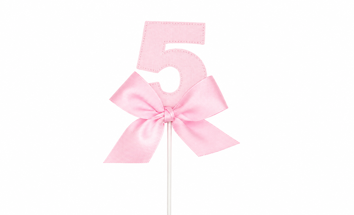 Classic Pink Bow Cake Topper | Heirloom First Birthday Keepsake