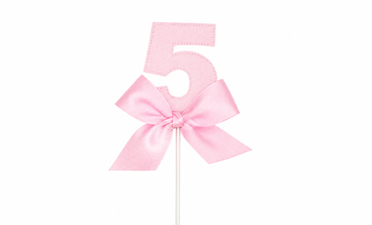 Classic Pink Bow Cake Topper | Heirloom First Birthday Keepsake