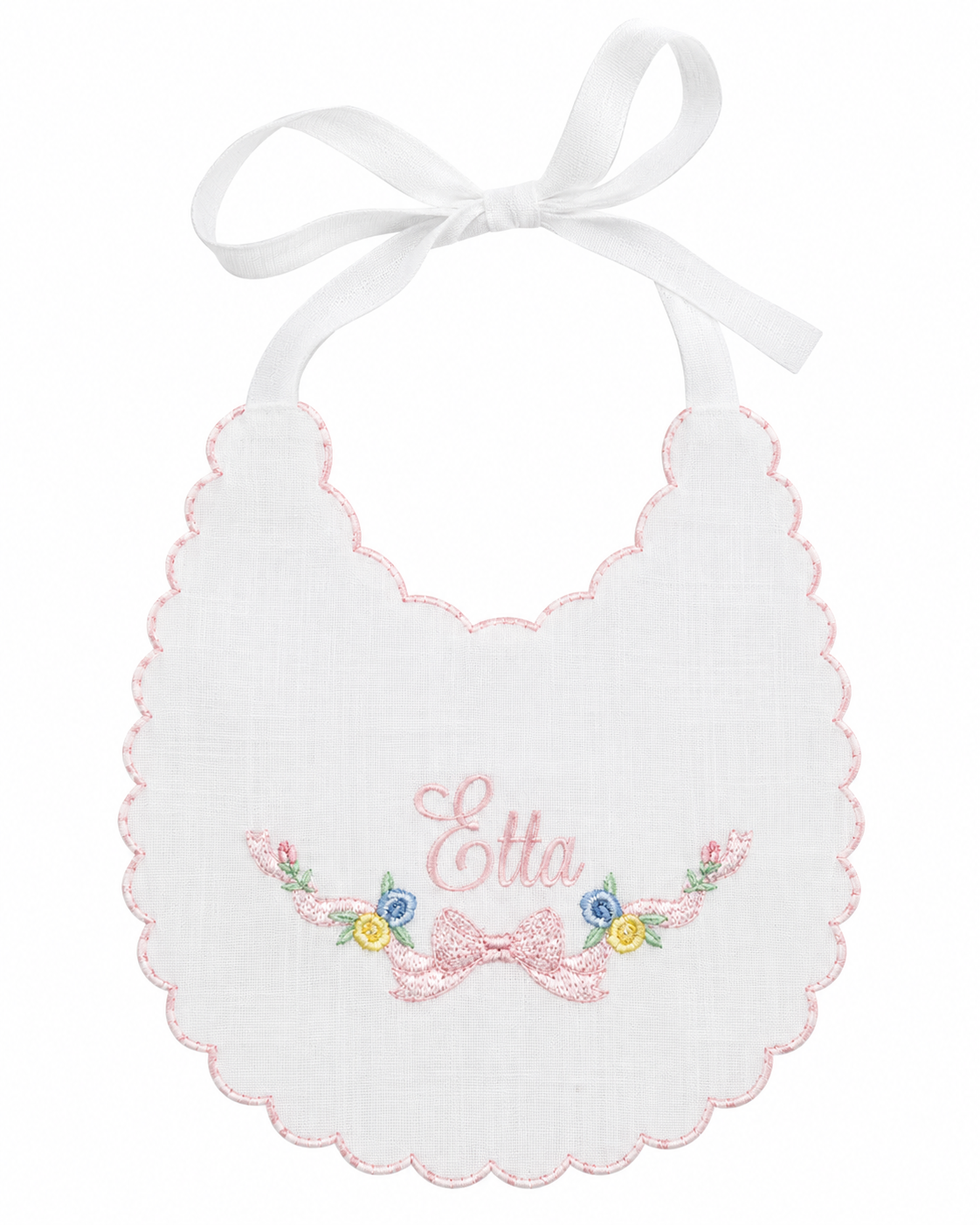 Etta 2-Piece Hat and Bib Set | 2-Piece Heirloom Birthday Set