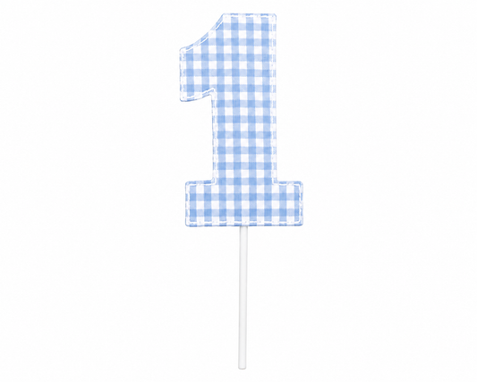 Gingham Cake Topper | Heirloom First Birthday Keepsake