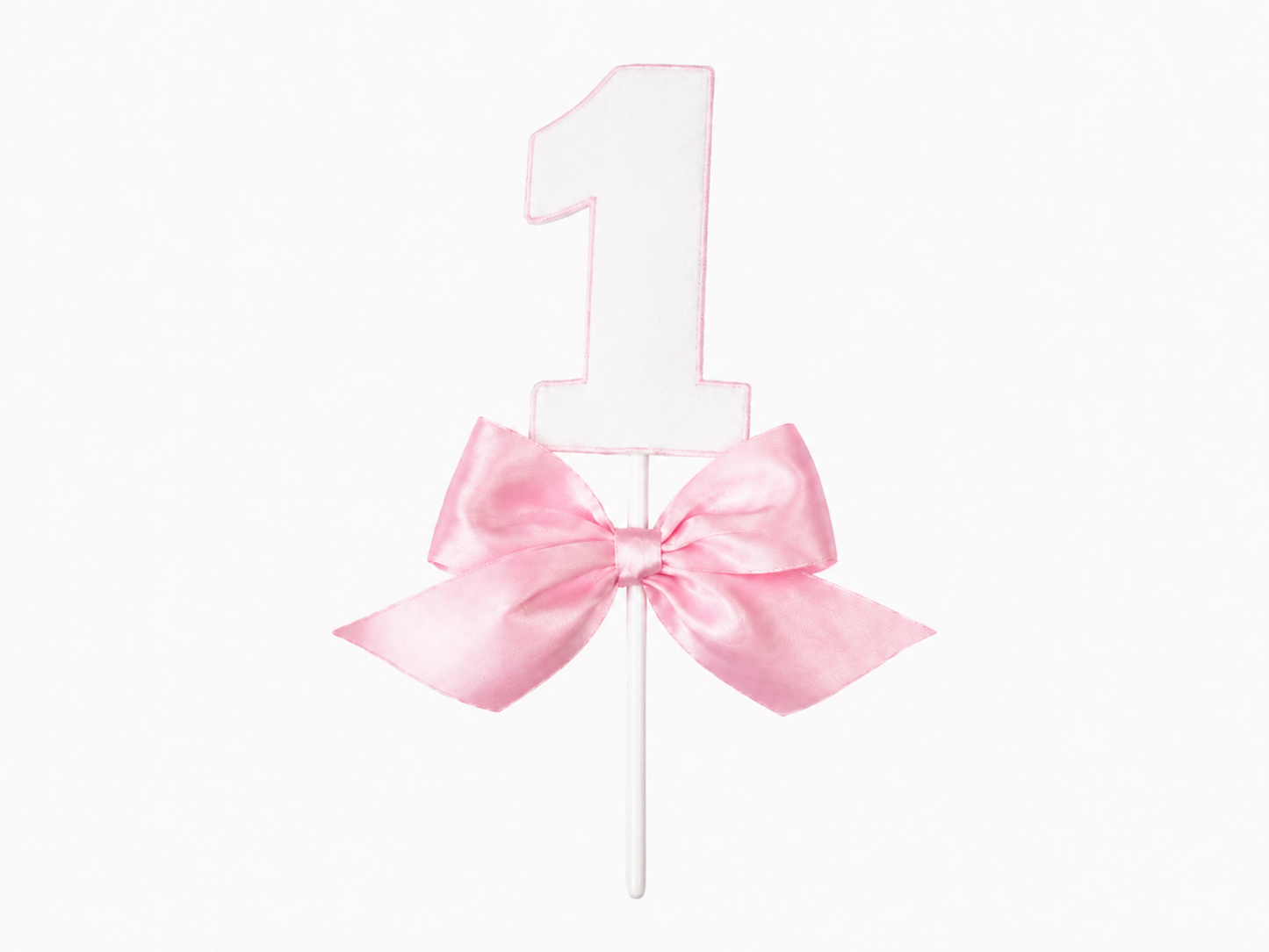 Blush One Bow Cake Topper | Heirloom First Birthday Keepsake