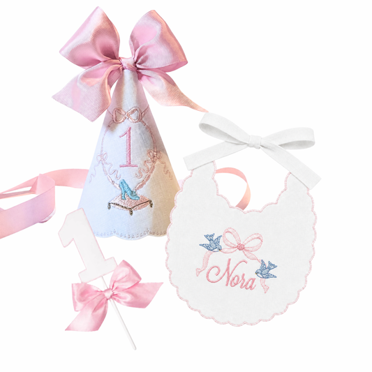 Cinderella Cake Smash Set | 3-Piece Heirloom First Birthday Set