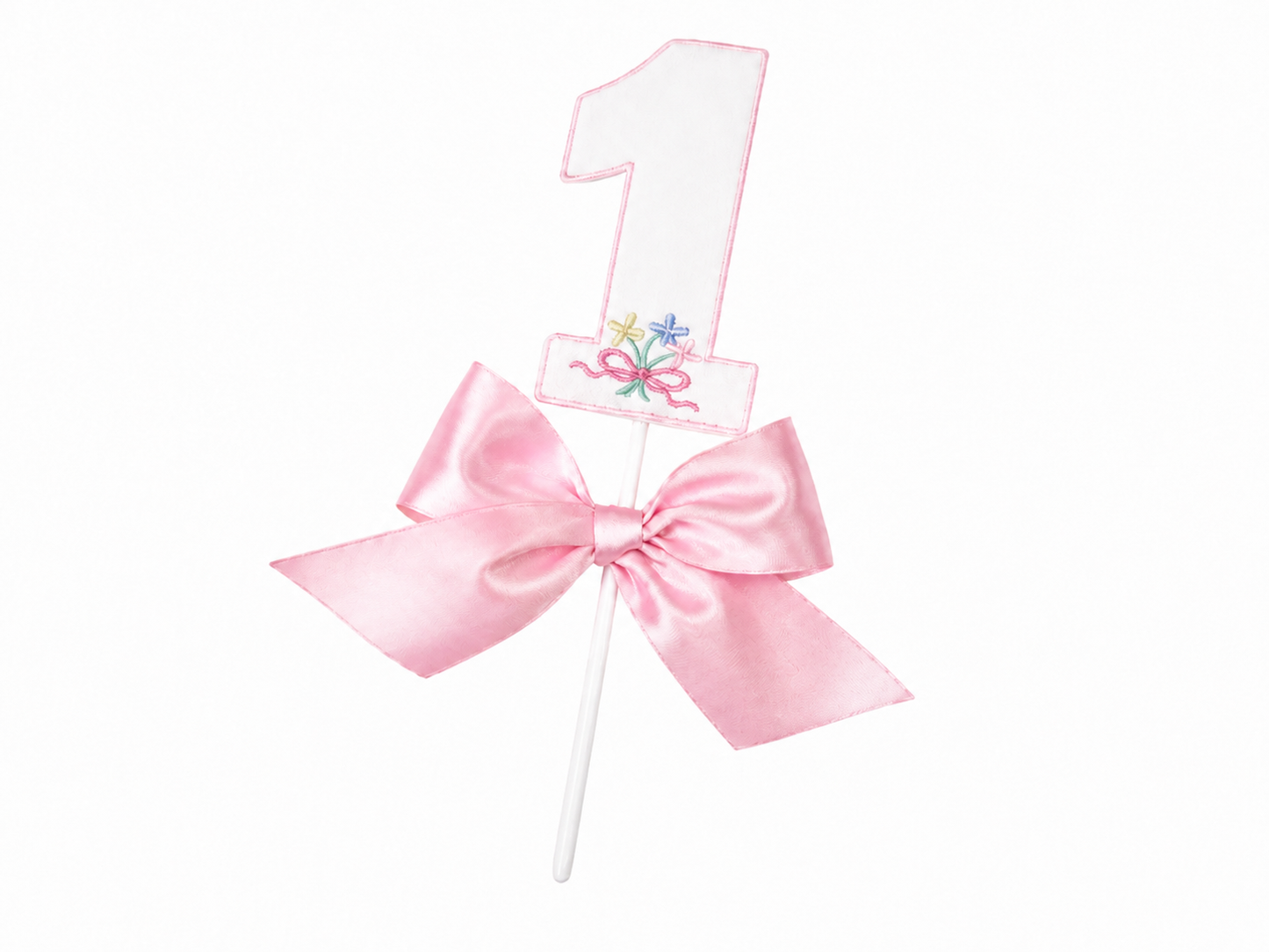 Etta Floral Bow Cake Topper | Heirloom First Birthday Keepsake