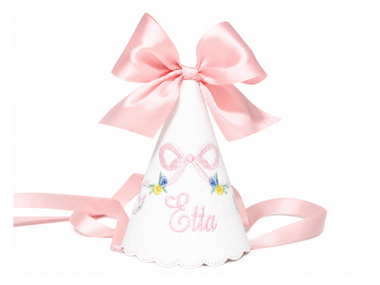Etta Floral Party Hat | Personalized Keepsake Party Hat