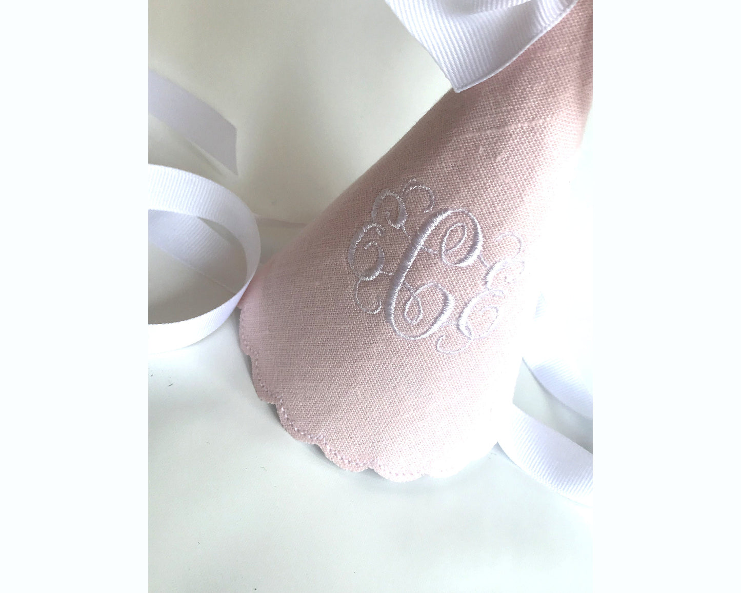 Lorelai Triple Monogram Party Hat I Girls First Birthday Pink Monogrammed Party Hat I 1st Birthday Hat Girl I Birthday Hat for Baby Girl