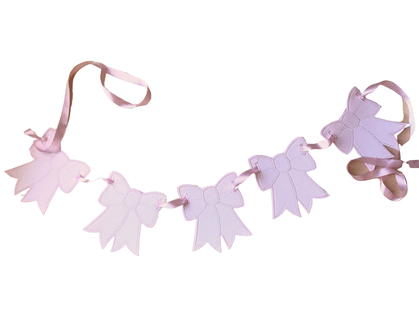 Dancing Bows Garland, Birthday Banner, Bow Room Decor, Birthday Bunting, Bow Bunting, Bow Banner, Girls Room Decor, Baby's 1st Birthday