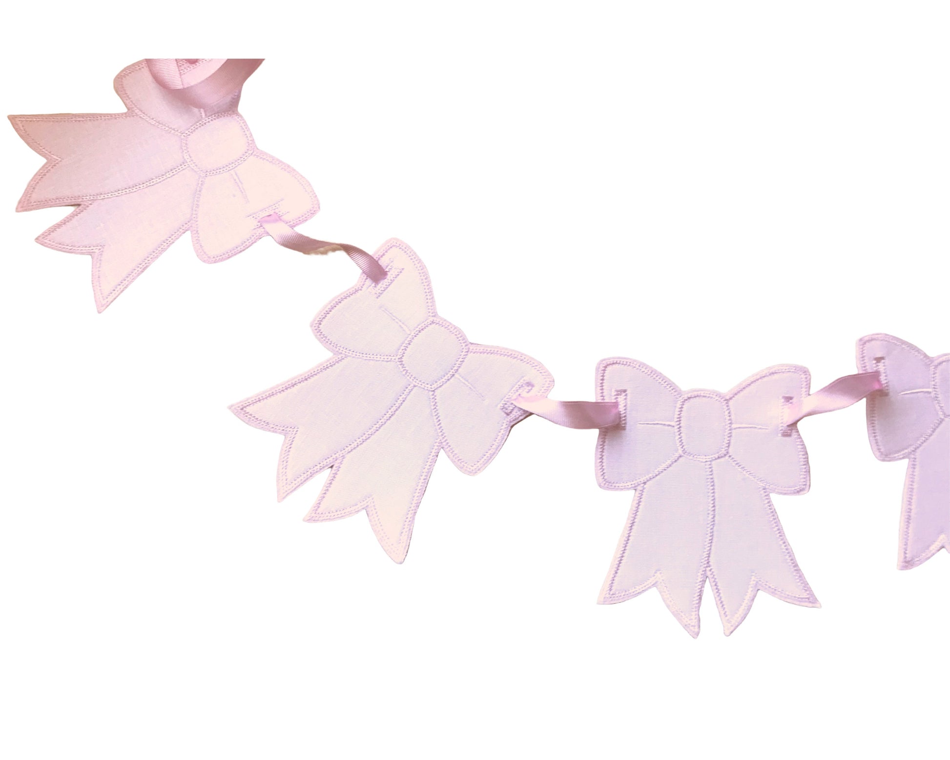 Dancing Bows Garland, Birthday Banner, Bow Room Decor, Birthday Bunting, Bow Bunting, Bow Banner, Girls Room Decor, Baby's 1st Birthday