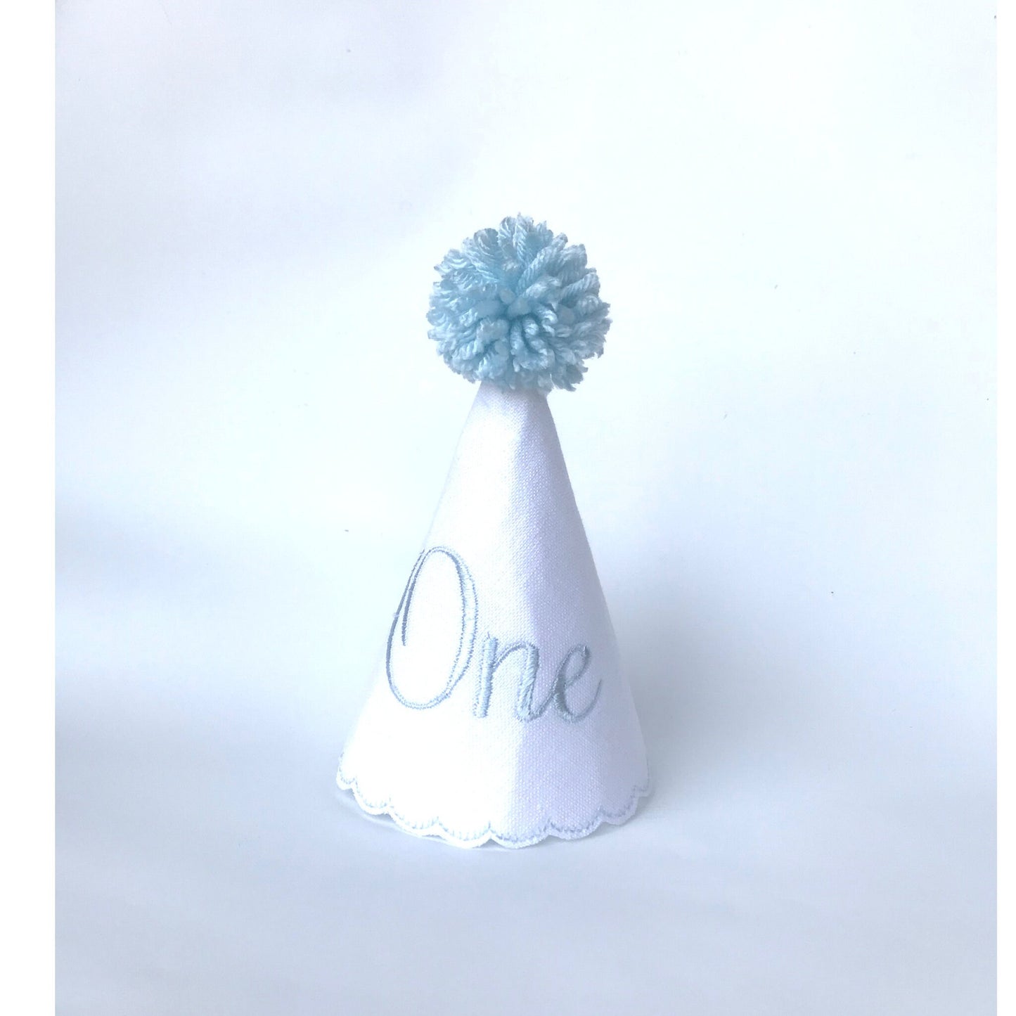 Bliss One Party Hat and Banner Set I Blue and White Birthday Party Set I Baby's 1st Birthday Party Hat I Birthday High Chair Banner