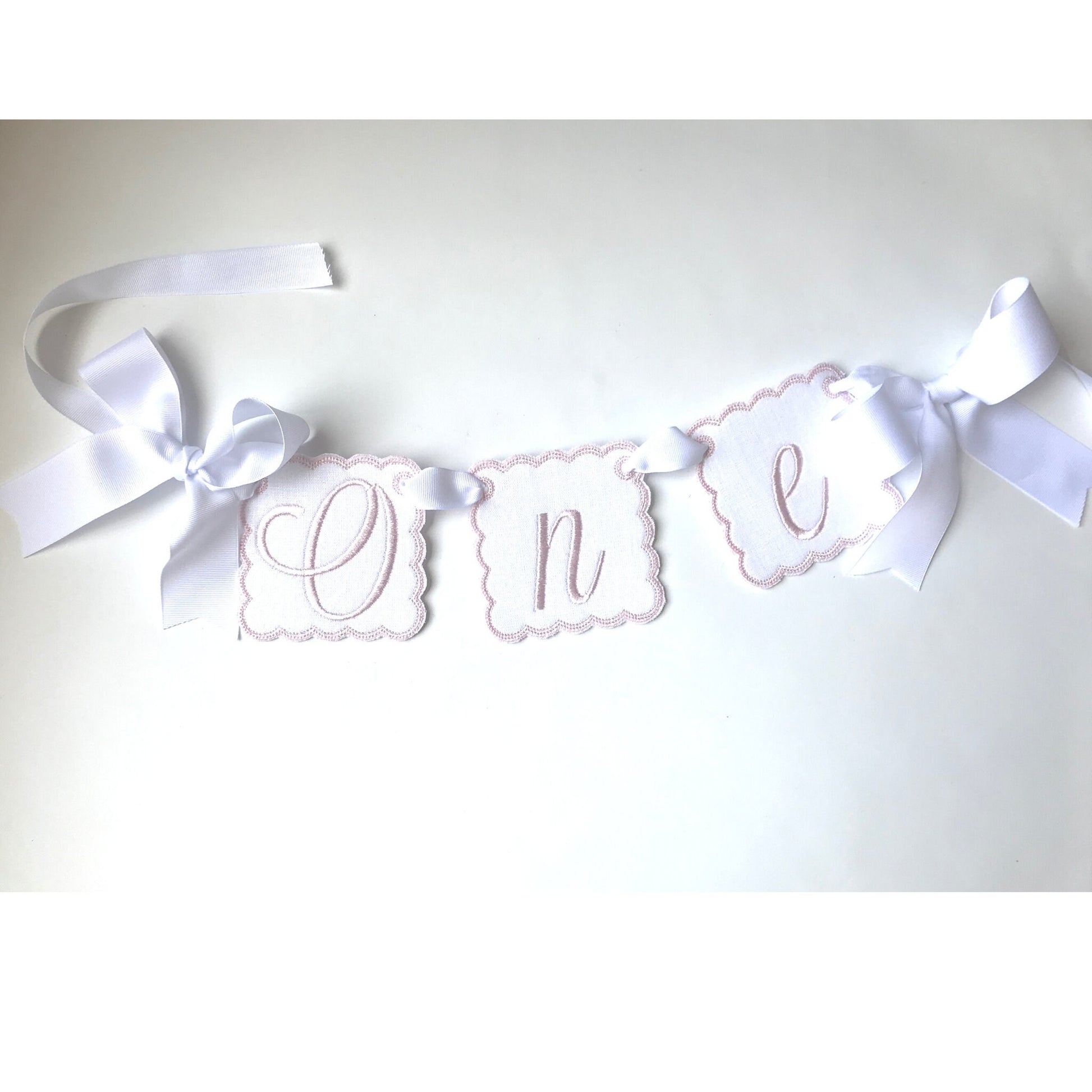 Blush Pink ONE High Chair Banner
