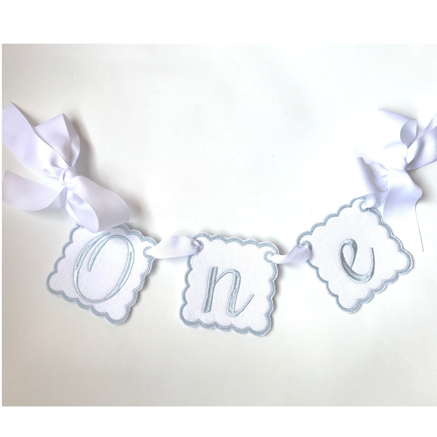 Birthday Boy 3 Piece Party Set I Baby Boy's 1st Birthday Party Hat Highchair Banner Keepsake Cake Topper I Blue White Birthday Hat Decor