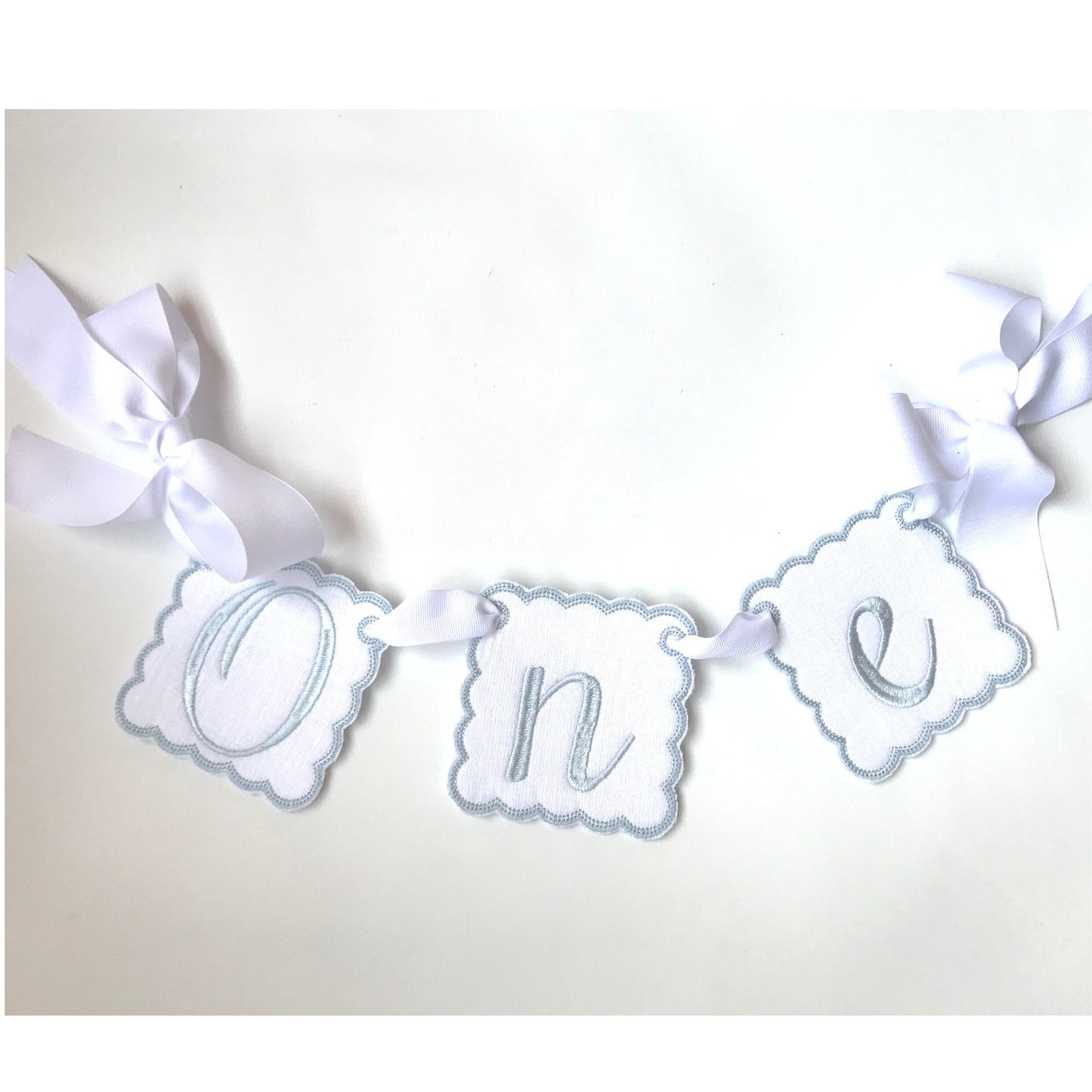 Bliss One Party Hat and Banner Set I Blue and White Birthday Party Set I Baby's 1st Birthday Party Hat I Birthday High Chair Banner