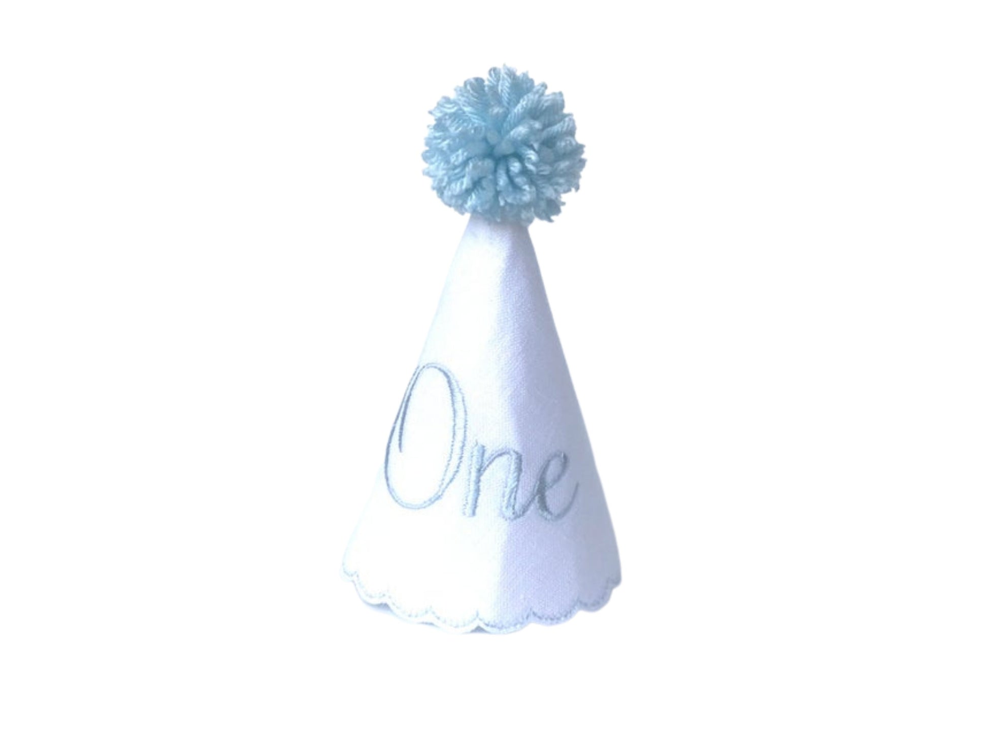 Bliss One Party Hat I Blue White Keepsake Birthday Party Hat I Baby Boy's 1st Birthday Party Hat I Cake Smash Hat I One Birthday Hat