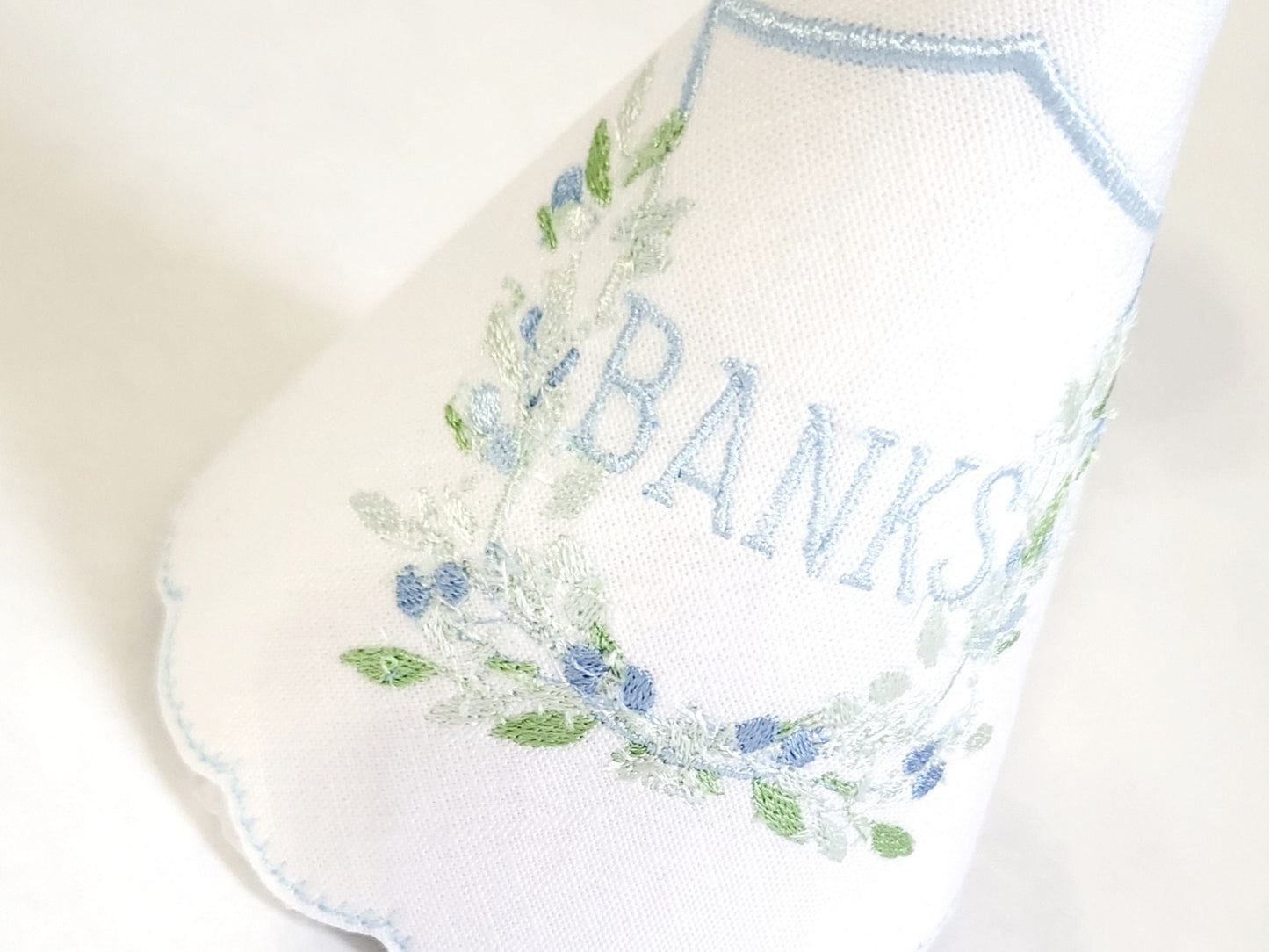 Banks Monogrammed Berry Crest Keepsake Party Hat I Birthday Crest I Baby Boy Crest I Classic Blue Birthday Hat I Crest Birthday Party Hat