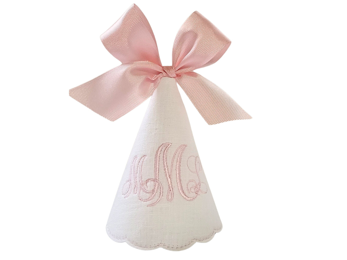 Blush Triple Monogram Party Hat