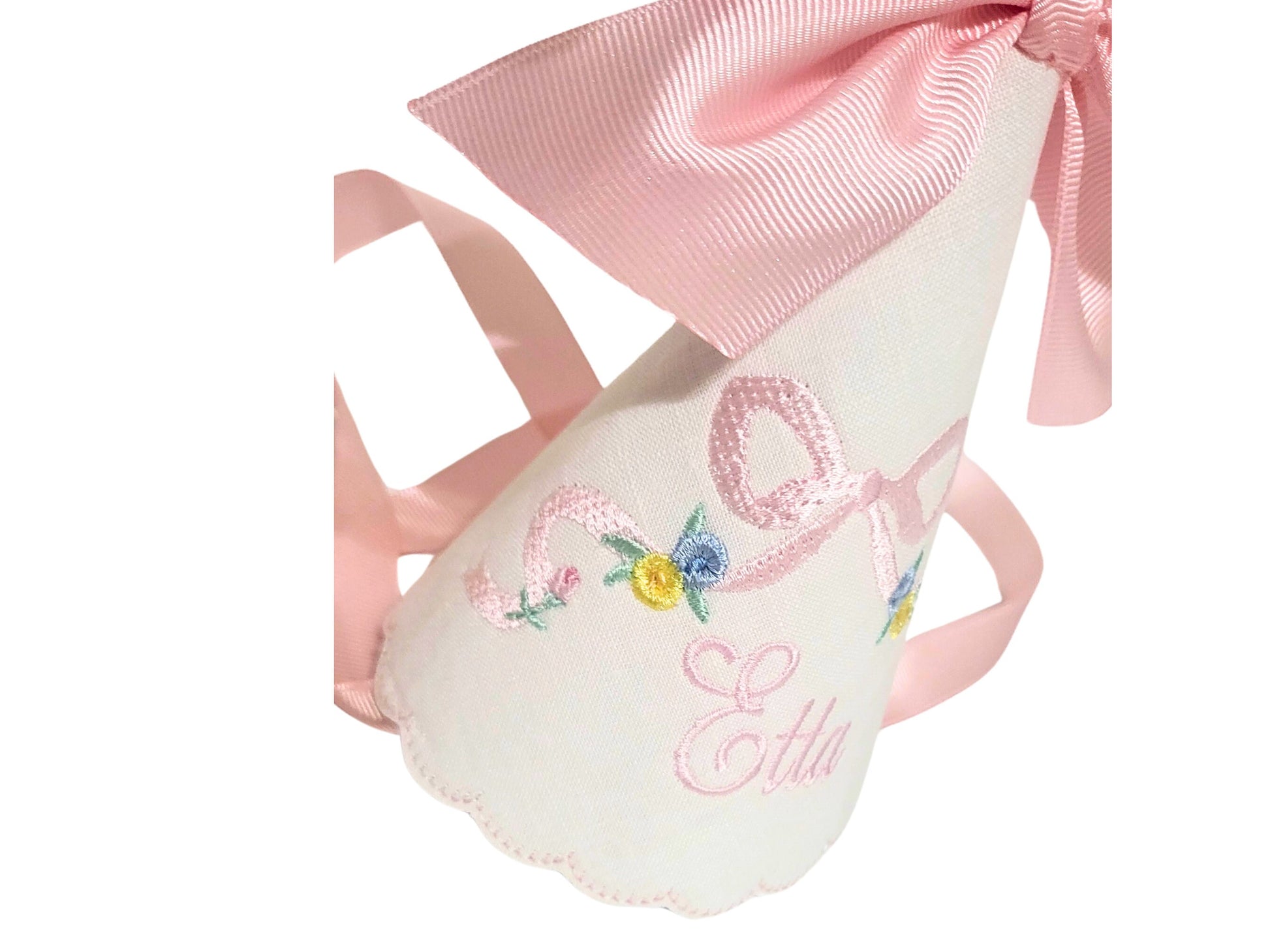Etta Floral Keepsake Party Hat I Floral Birthday Party Hat I Garden Party Hat I Cake Smash Hat I Baby's 1st Birthday Party Hat