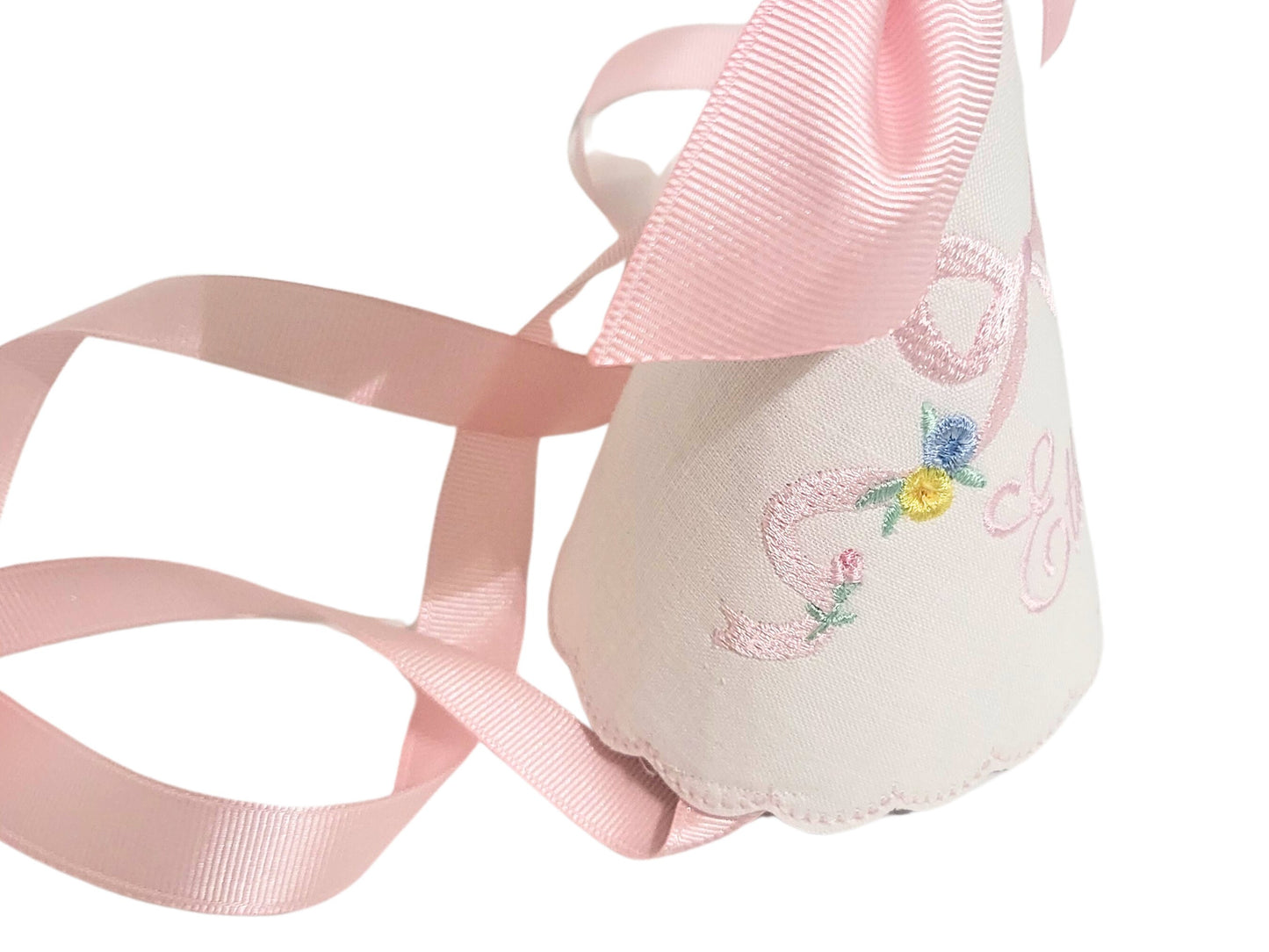 Etta Pastel Floral First Birthday Set: Hat, Bib, Banner, Cake Topper
