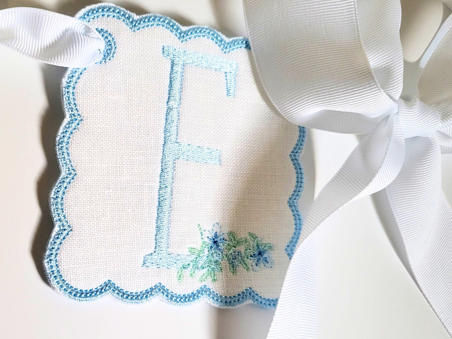 August Southern Floral Highchair Banner I ONE banner I Blue Party Banner I Blue White Birthday Banner I Blue Floral Bunting I Classic Baby