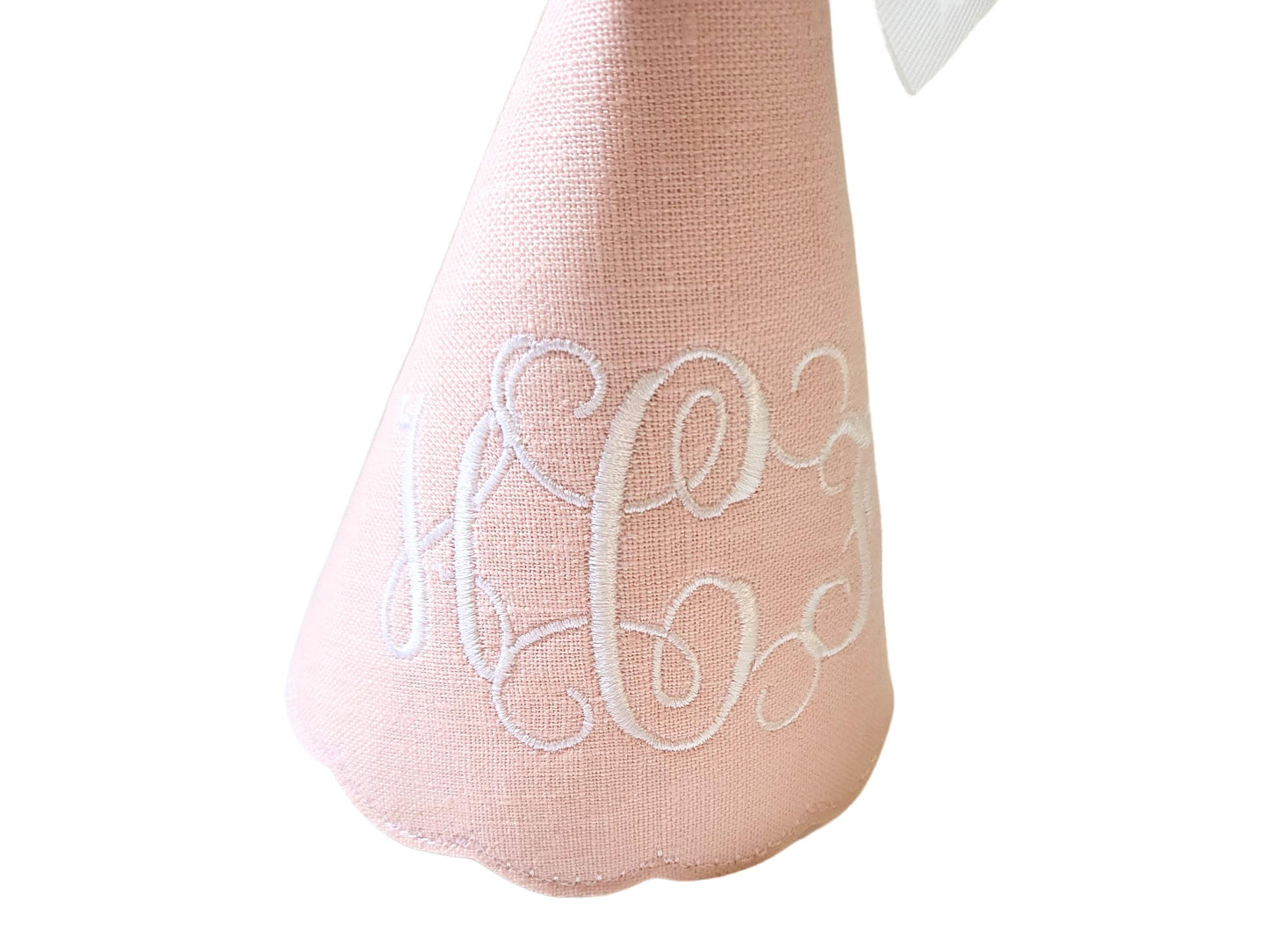 Lorelai Triple Monogram Party Hat I Girls First Birthday Pink Monogrammed Party Hat I 1st Birthday Hat Girl I Birthday Hat for Baby Girl